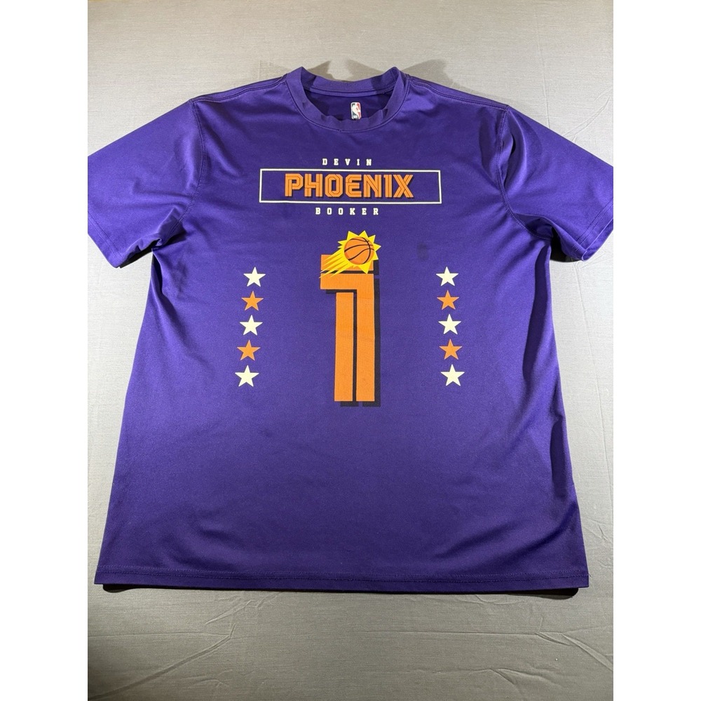 Devin Booker Phoenix Suns Shirt Mens XL Purple NBA Basketball Number 1 Tee
